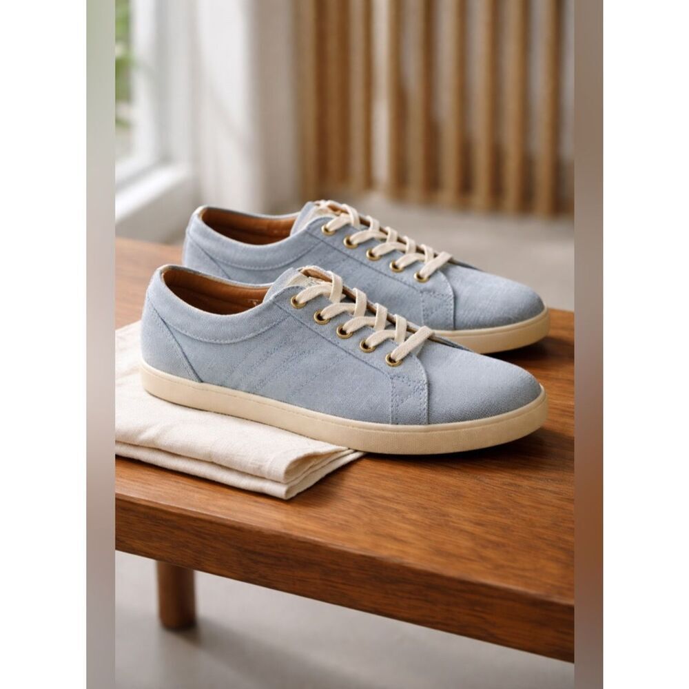 NIB ATM Anthony Thomas Melillo Women’s Pale Blue Blecker Lace Up Sneaker- Size 9
